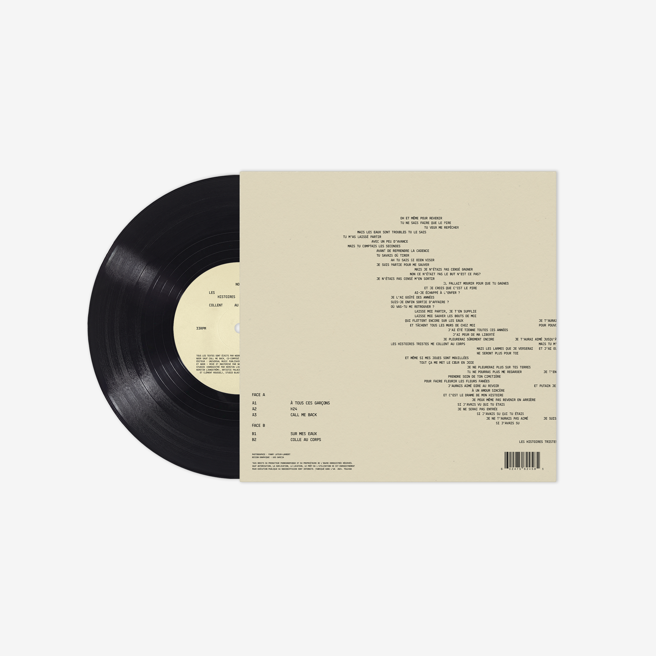 Vinyle « 1900 jours » (dédicacé) + Vinyle « Les histoires tristes me collent au corps »